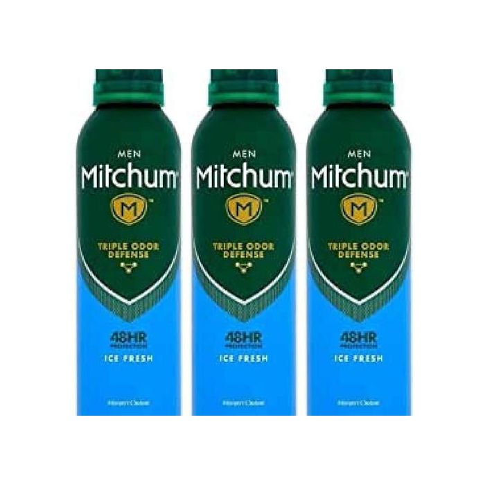 Mitchum Mens Ice Fresh Deodorant 150ml - Pack of 3