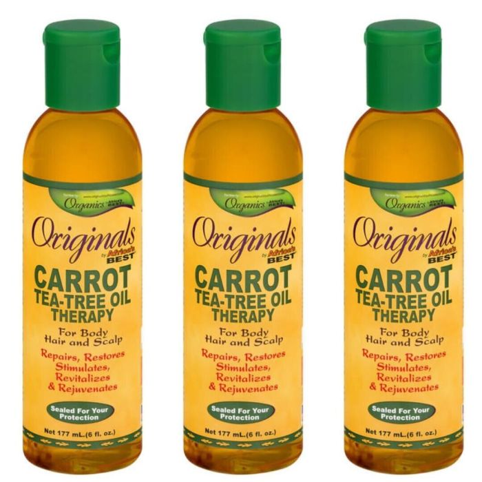Originals by Africa's Best Carrot Tea Tree Oil 177ML - Pack of 3