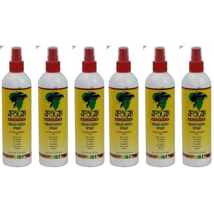 African Essence Braid Sheen Spray 355ml - Pack of 6