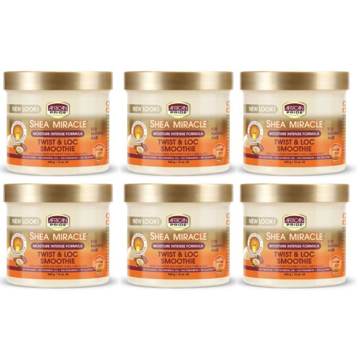 African Pride Shea Miracle Twist & Loc Intense Moisturizer Cream 340GM - Pack of 6