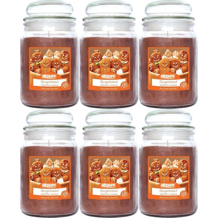 Airpure Gingerbread Spice Scented Candle 510g - Pack of 6
