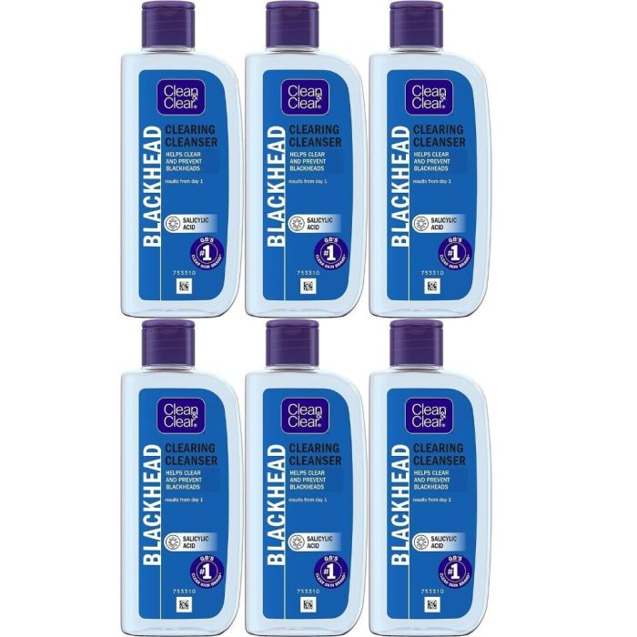 Clean & Clear Blackhead Clearing Cleanser 200ml - Pack of 6