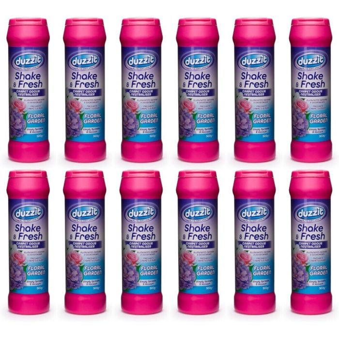 Duzzit Carpet Odour Neutralizer Shake & Fresh Floral Garden 500gm - Pack of 12