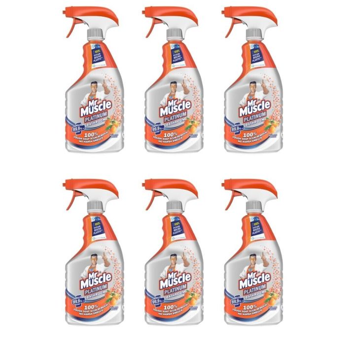 Mr Muscle Bathroom Cleaner Platinum Mandarin & Orange 750ml - Pack of 6