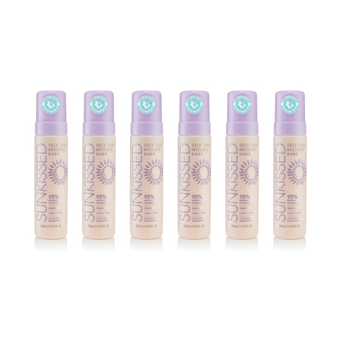 Sunkissed Dark Coconut Fragrance Self Tan Mousse 200ml - Pack of 6