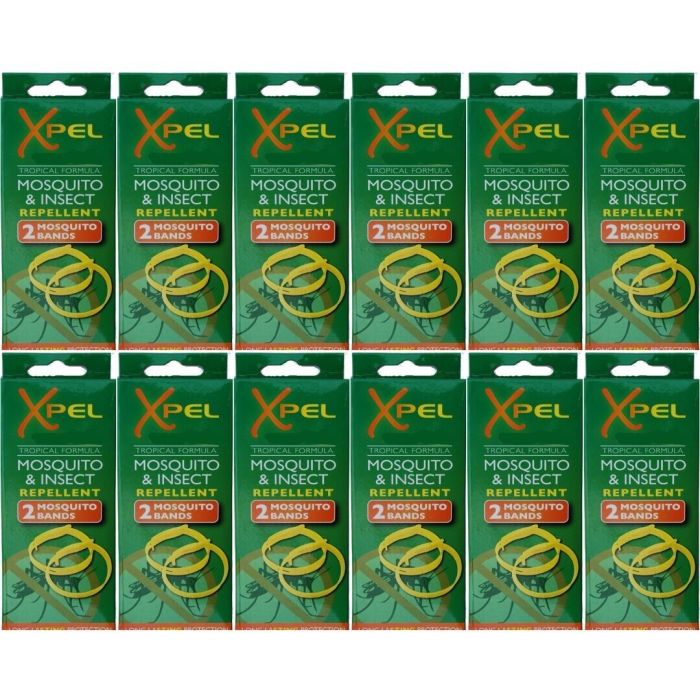 Xpel Tropical Formula Mosquito and Insect Repellent Bands 2 Bands - Pack of 12