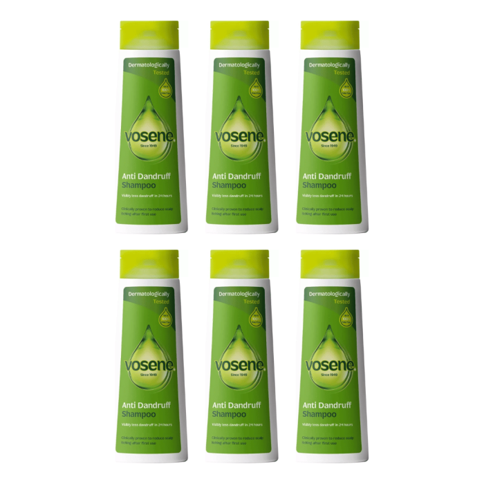Vosene Anti-Dandruff Shampoo 300ml - Pack of 6