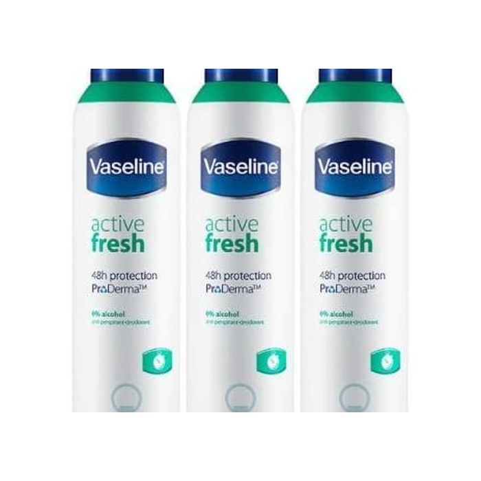Vaseline Men Active Dry Anti-Perspirant Deodorant Spray 250ml - Pack of 3