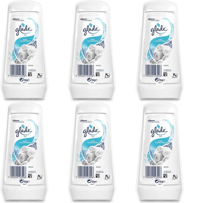 Glade Gel Air Freshener Clean Linen 150g - Pack of 6