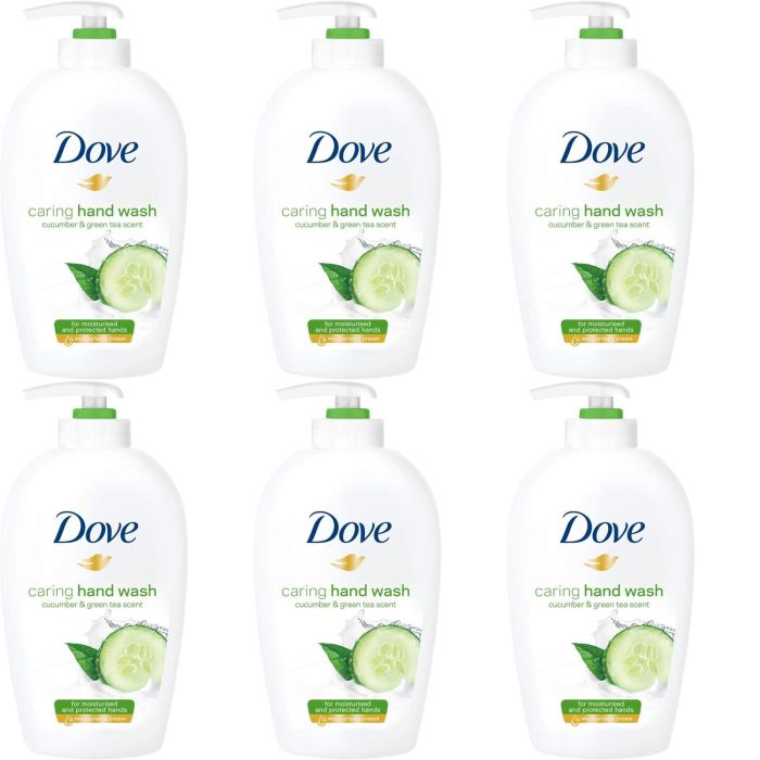 Dove Cucumber and Green Tea Caring Hand Wash 250ml - Pack of 6