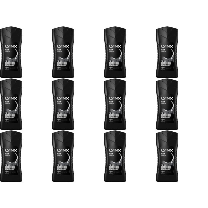 Lynx Black Shower Gel 250ml - Pack of 12