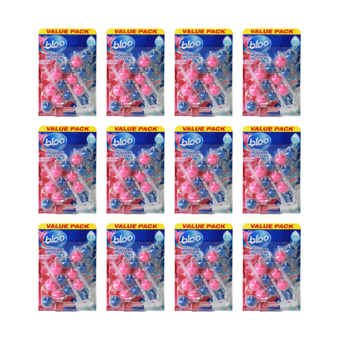 Bloo Power Active Toilet Rim Block Fresh Flowers Pack of 3 - Pack of 12