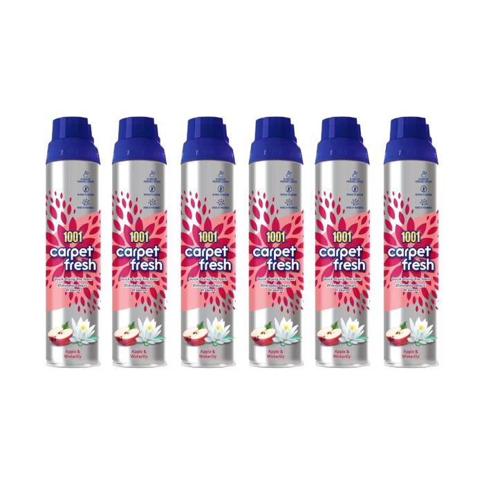 1001 Carpet Fresh Apple & Waterlily Carpet Freshener 300ml  - Pack of 6