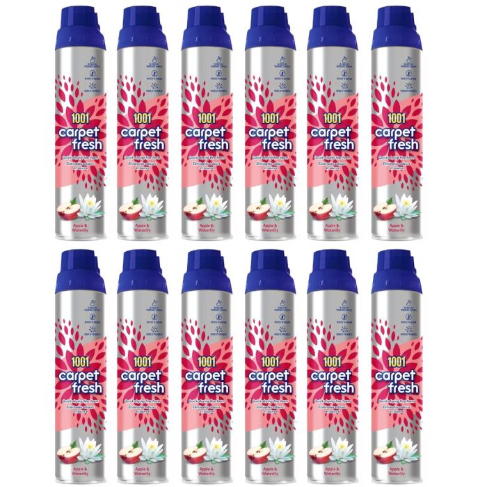 1001 Carpet Fresh Apple & Waterlily Carpet Freshener 300ml - Pack of 12