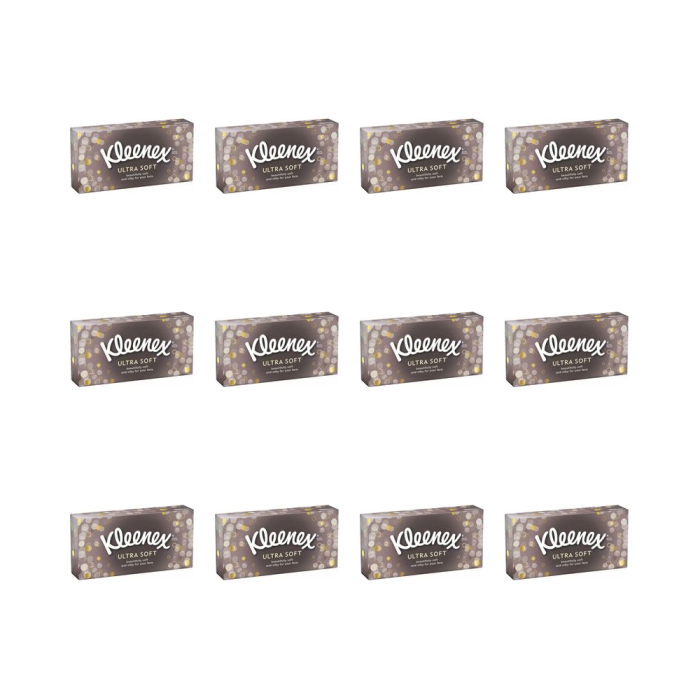 Kleenex Ultra Soft Facial Tissues 64's - Pack of 12