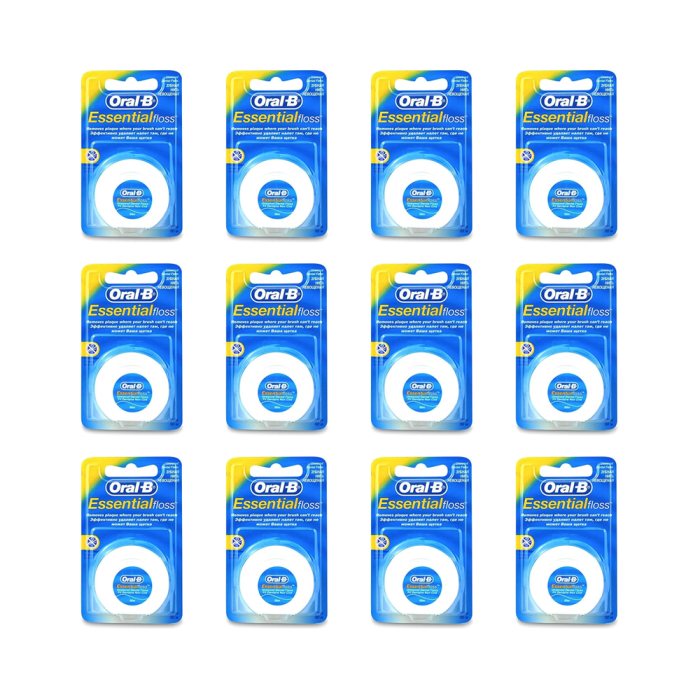 Oral B Dental Floss Essential Regular 50ml - Pack of 12