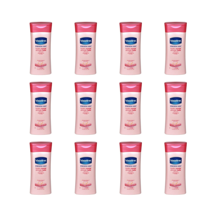 Vaseline Healthy Hands & Stronger Nails Lotion 200ml - Pack of 12