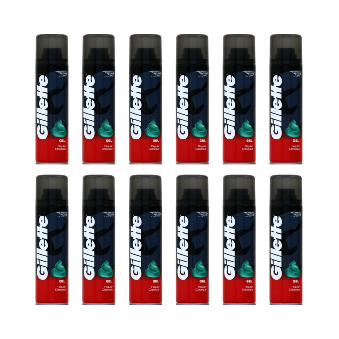 Gillette Classic Shaving Gel Regular 200ml - Pack of 12