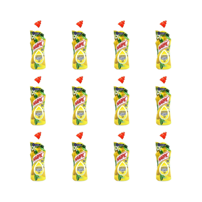 Harpic Active Fresh Toilet Cleaner Citrus Gel 750 ML - Pack of 12