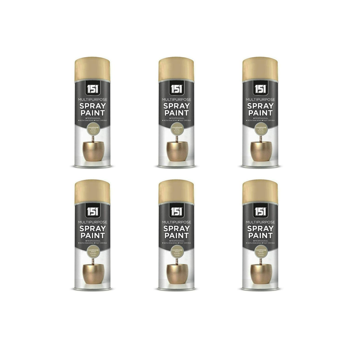 151 Multipurpose Champagne Gold Metallic Spray Paint 400ML - Pack of 6