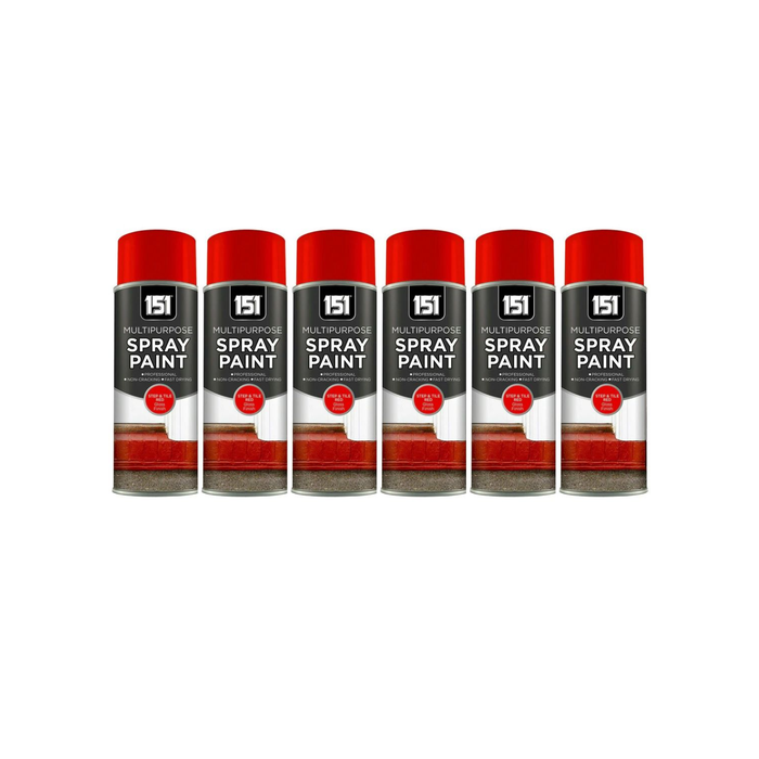 151 Step and Tile Red Gloss Multipurpose Spray Paint 400ML - Pack of 6