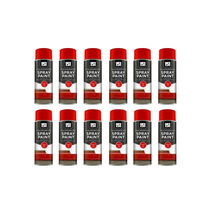 151 Step and Tile Red Gloss Multipurpose Spray Paint 400ML - Pack of 12