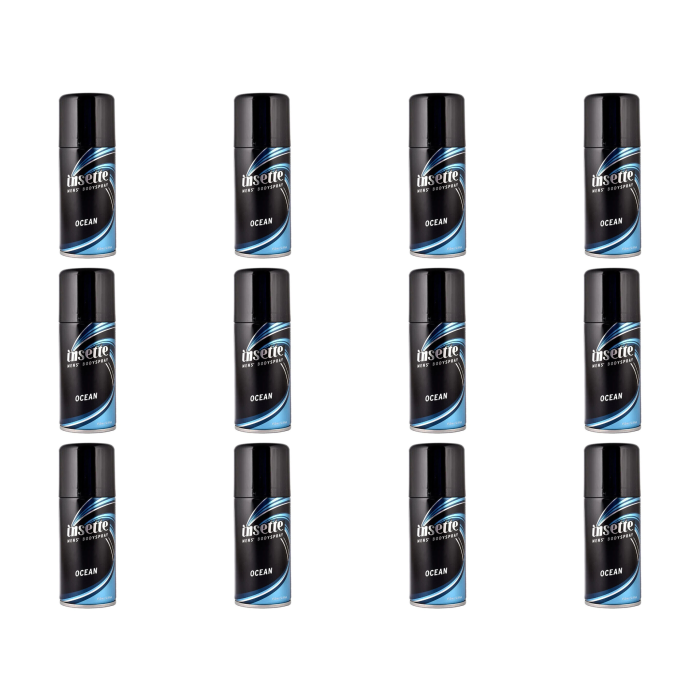 Insette Ocean Men's Deodorant Body Spray 150ml - Pack of 12
