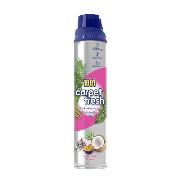 1001 Carpet Fresh Exotic Fruit & Coconut Carpet Foam Freshener 300ml