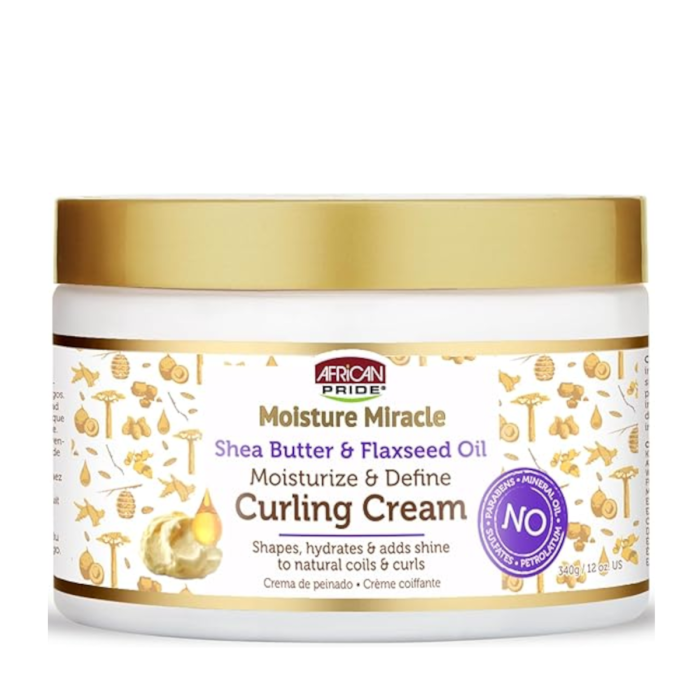 African Pride Shea Butter & Flaxseed Oil Curling Cream 12 oz