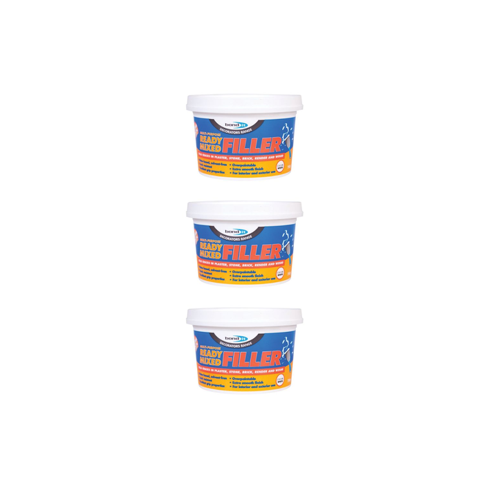 Bond It Decorators Range Multi-Purpose Ready-Mixed Filler White 750g - Pack of 3