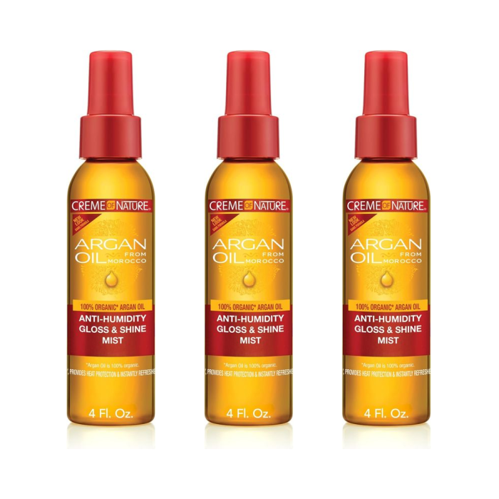 Creme of Nature Argan Oil Anti-Humidity Gloss & Shine Hair Mist 4oz - Pack of 3