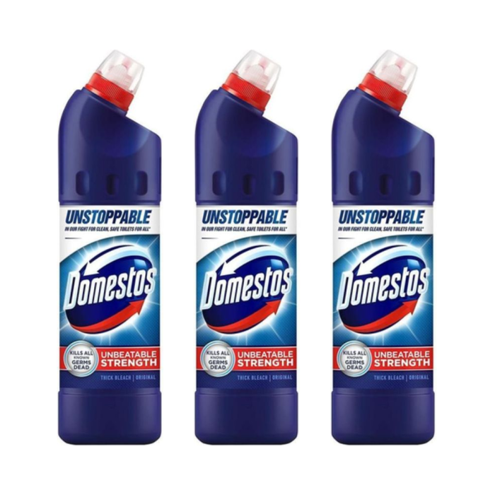 Domestos Original Bleach 750ml thick formula toilet cleaner and disinfectant
