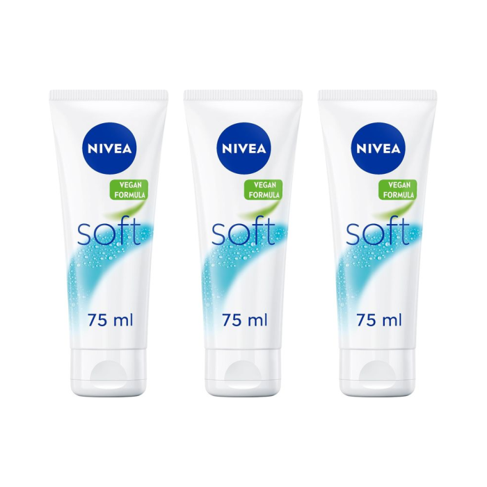 Nivea Soft Intensive Moisturising Creme 75ml - Pack of 3