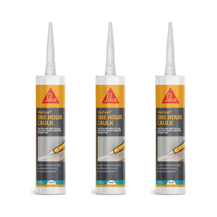 Everbuild Everflex 125 One Hour Caulk White 300ml - Pack of 3