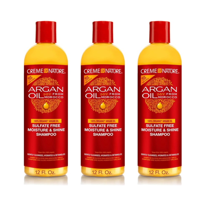 Creme of Nature Argan Oil Sulfate-Free Moisture & Shine Shampoo 12oz - Pack of 3