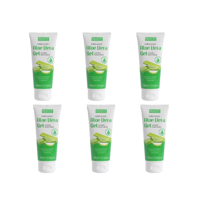 Beauty Formulas Organic Aloe Vera Gel 100ml - Pack of 6