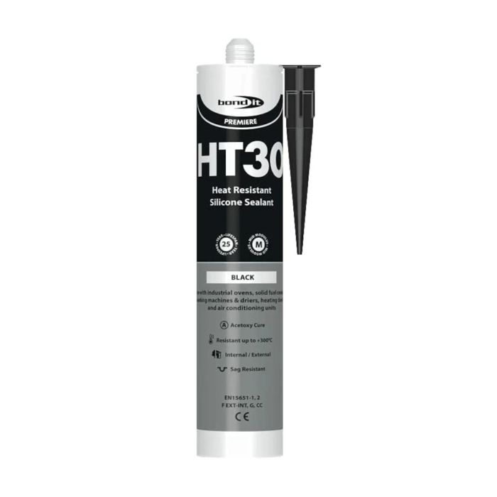 Bond it Premiere HT30 Heat Resistant Black Silicone Sealant 310ml