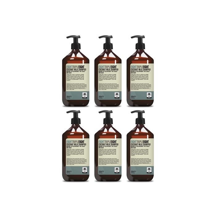 Eight Triple Eight Shampoo Coconut Milk 1000ml - Pack of 6