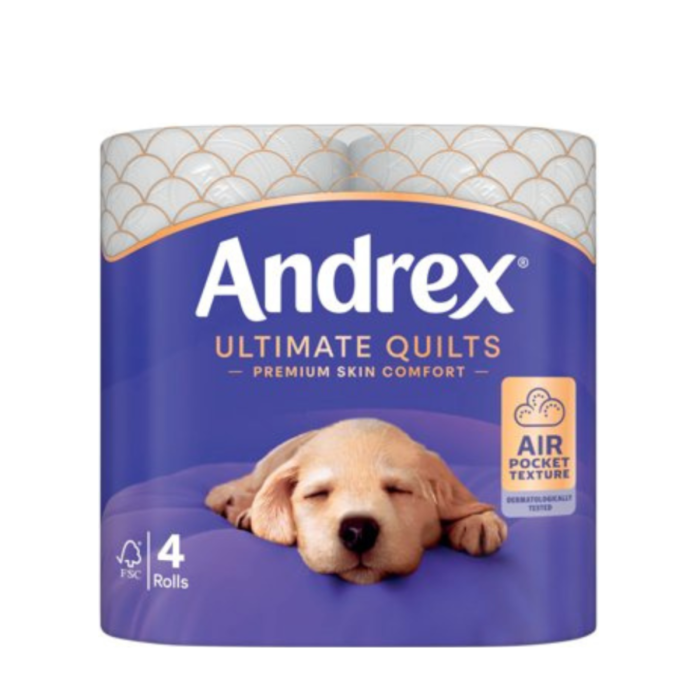Andrex Supreme Quilts Quilted Toilet Paper - 4 Rolls