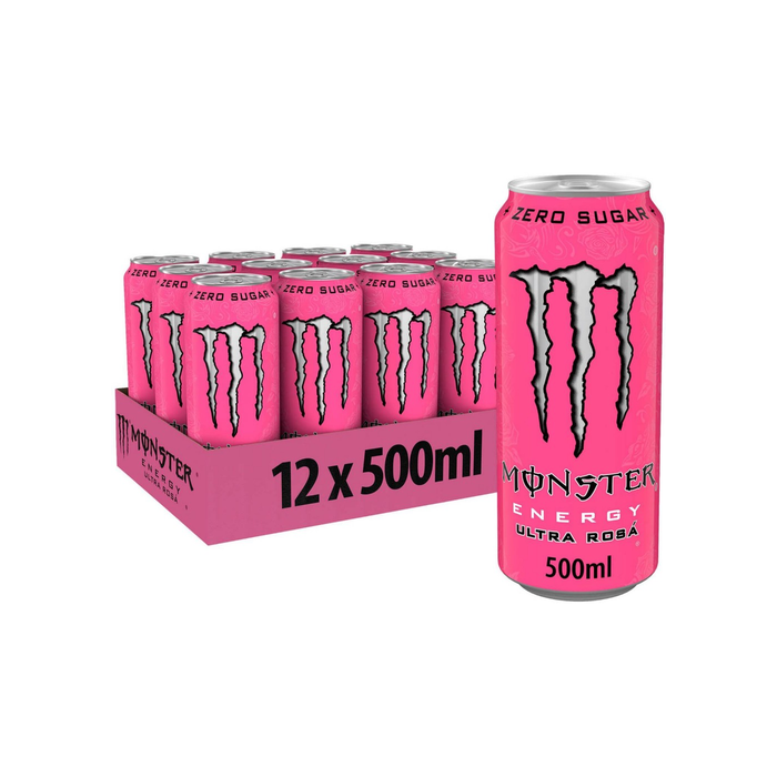 Monster Energy Drink Ultra Rosa 500ml - Pack of 12