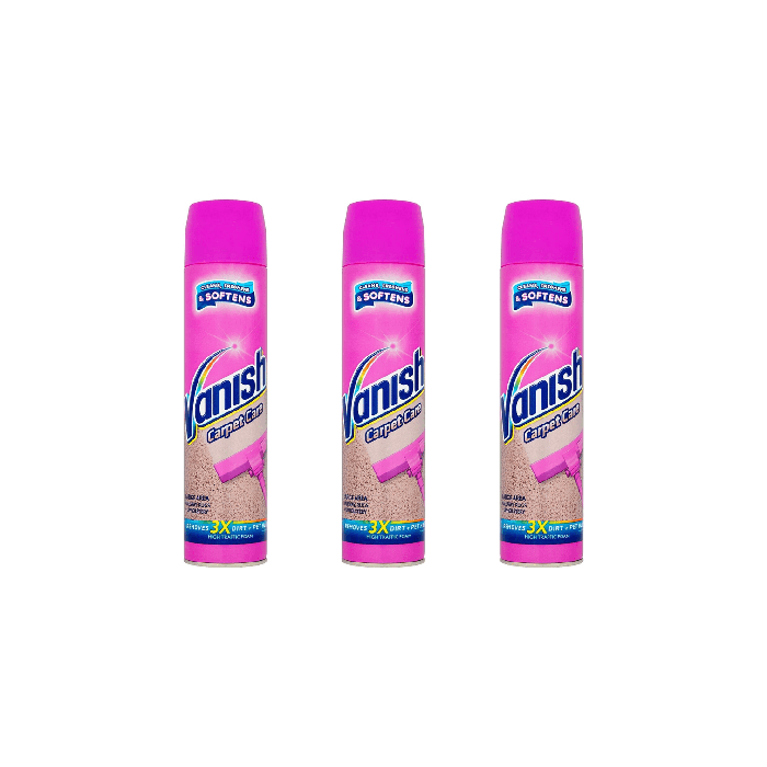 Vanish Carpet Cleaner Upholstery Power Foam Shampoo 600ml - Pack of 3