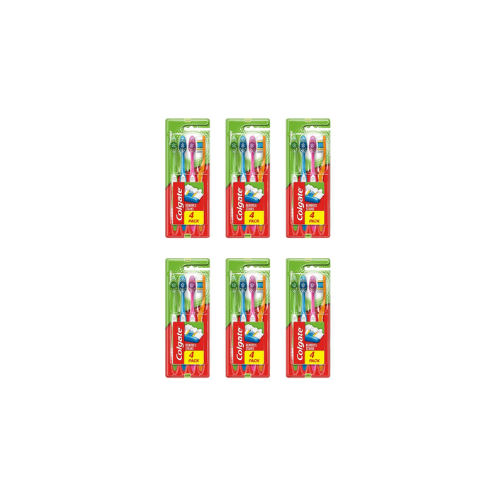 Colgate Tooth Brush Premier Clean Medium Removes Stains - Pack of 6