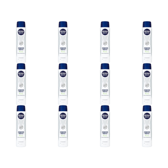 NIVEA MEN Sensitive Protect Anti-Perspirant Deodorant Spray 250ml - Pack of 12
