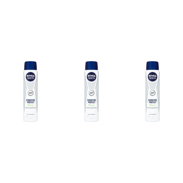 NIVEA MEN Sensitive Protect Anti-Perspirant Deodorant Spray 250ml - Pack of 3