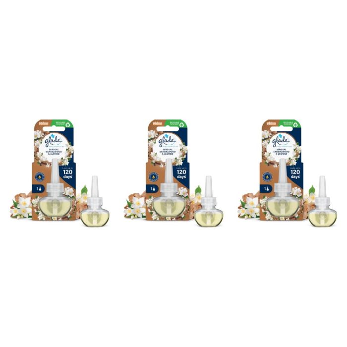 Glade Electric Plug In Refill Sensual Sandalwood & Jasmine 20ml - Pack of 3