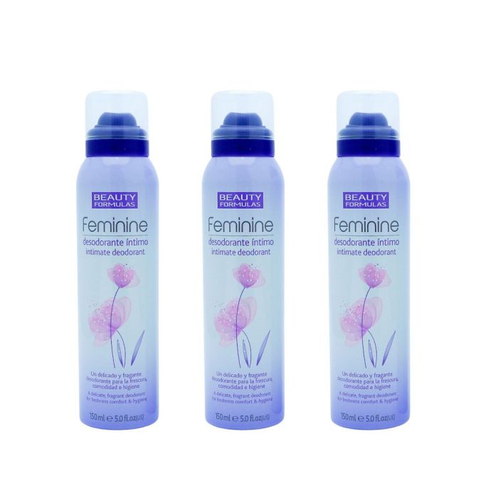 Beauty Formulas Feminine Intimate Deodorant 150ml - Pack of 3