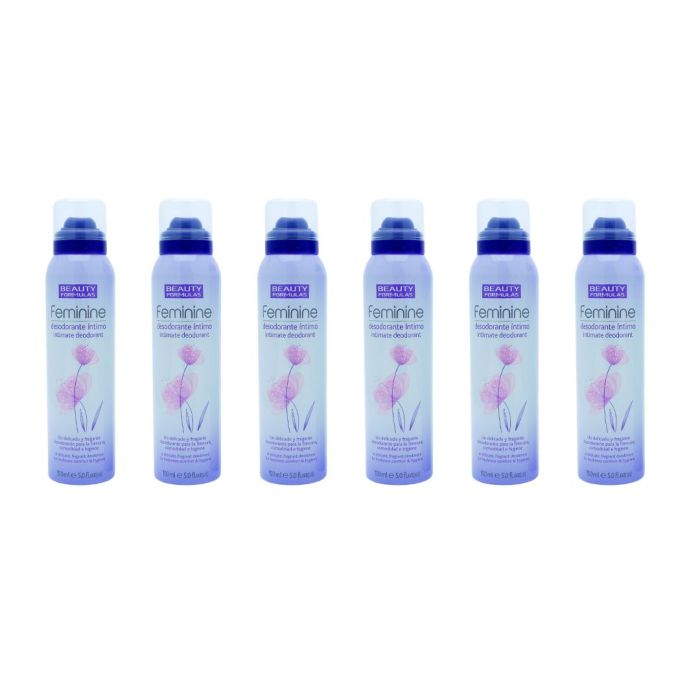 Beauty Formulas Feminine Intimate Deodorant 150ml - Pack of 6
