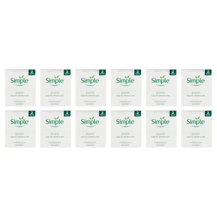 Simple Soap Twin Pack Gentle Cleansing 2x100g - Pack of 12