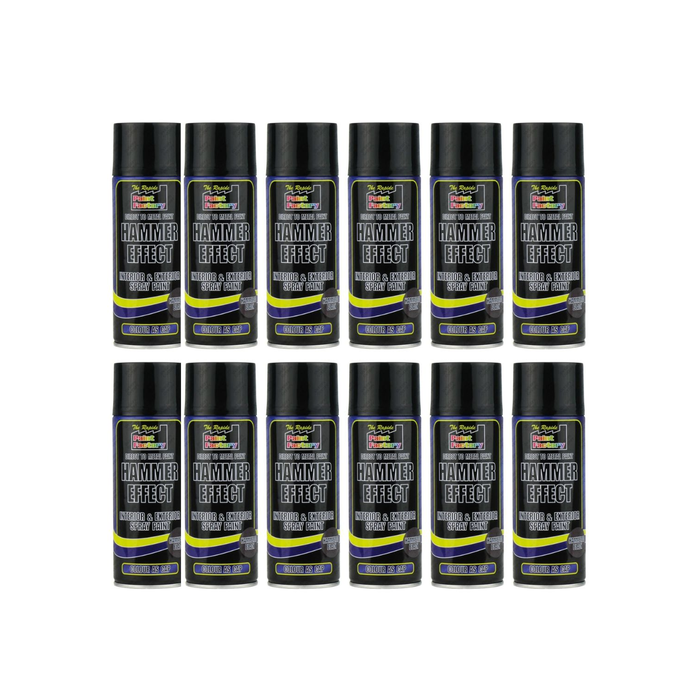 Paint Factory Hammered Effect Spray Paint Black 400ml - Pack of 12