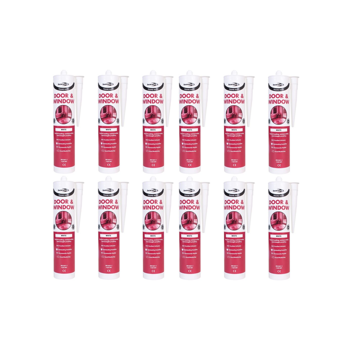 Bond It Frame-Mate Door & Window White Sealant 310ml  - Pack of 12